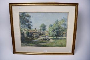 Bob Richardson (British, b. 1939) pastel, scenic landscape, signed lower right, approx. 55cm x 41.
