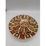 Two Royal Crown Derby 1128 Imari 10 1/2" plates - 2nd quality, two 8 1/2 fluted plates - 2nd