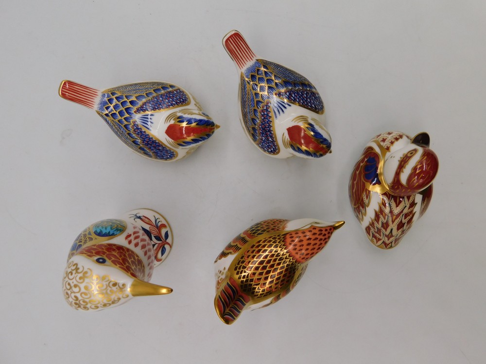 Royal Crown Derby paperweights - five boxed to include; Goldcrest, Duck, Humming Bird and 2 Wren' - Image 2 of 3
