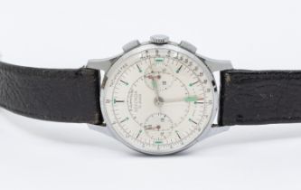A Sekonda Stainless Steel poljot Strela cosmonaut's chronograph Wristwatch, signed Sekonda, circa