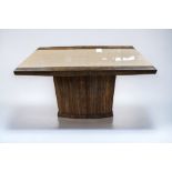 Modern contemporary marble effect dining table and six chairs, 'Canberra' by Alfrank