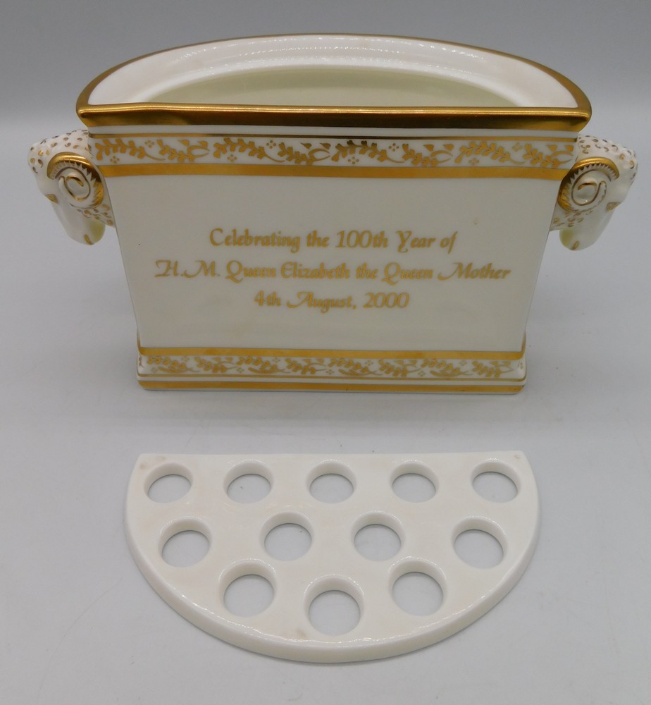 A boxed limited edition Royal Crown Derby 'bough pot', No. 100 of 100, celebrating the 100th year of - Image 4 of 9