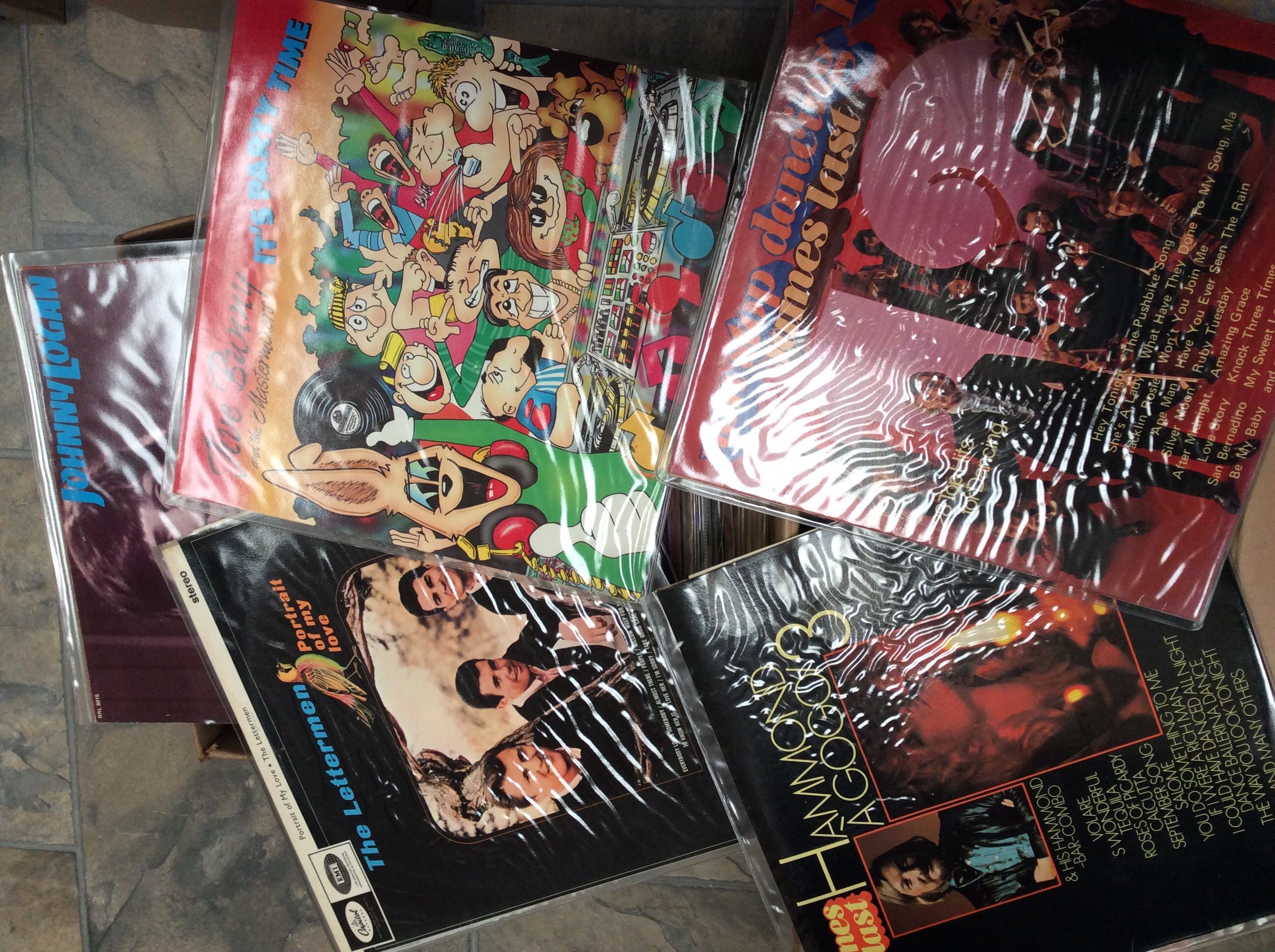 Two boxes of LPs to include Jive Bunny, Spike Jones, James Last etc. - Image 2 of 2