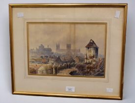 Thomas Dudley (British, 1857-1935) water colour of York, signed and dated, 20 x 30cm, vertical