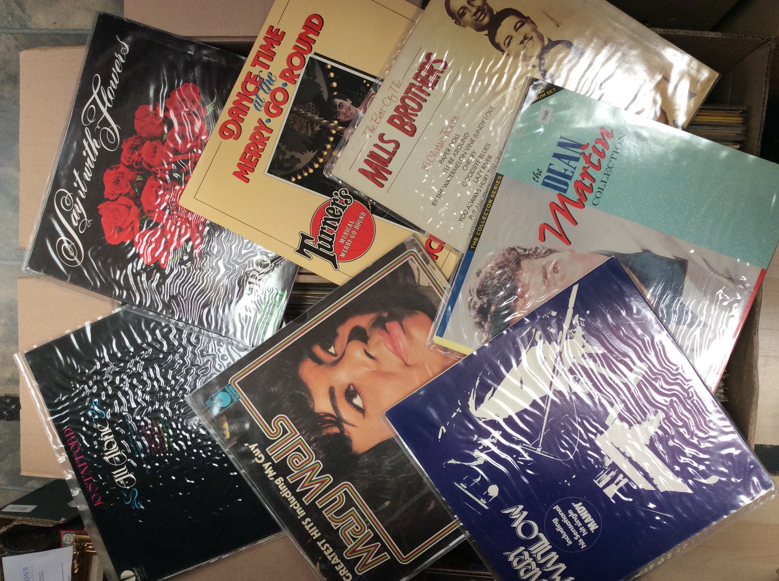 Three boxes of LPs to include Dionne Warrick, Sarah Vorne, Tammy Winnett etc - Image 2 of 2