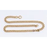 An 18ct gold curb link chain, width approx 6mm, bolt clasp, length approx 44cm, weight approx