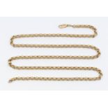 A 9ct gold belcher link chain, width approx 3.5mm, length apoprox 27'', weight approx 34gms