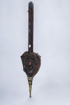 A 19th Century cast white painted stick stand and a 19th Century bed pan along with a 19th Century