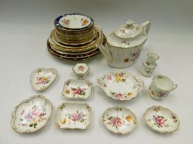 A collection of Royal Crown Derby mixed china to include Red Aves, Mikado, Olde Aves, Carlton Red