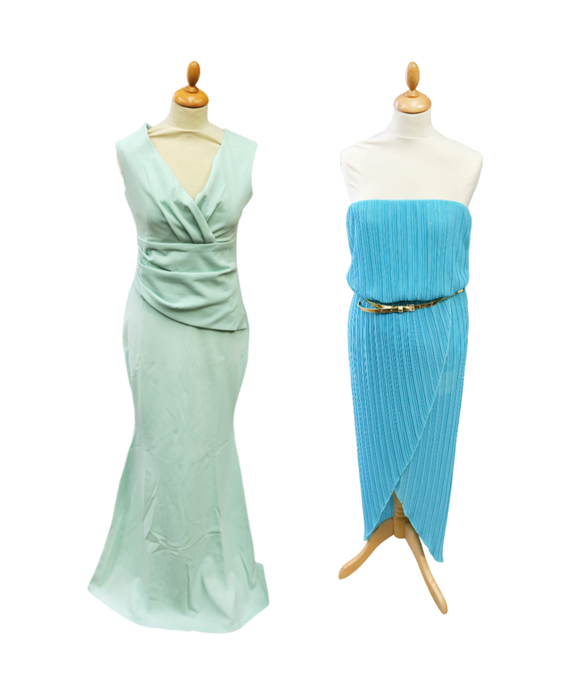 6 Goddiva mint green dresses, brand new with tags, 1 x size 8, 2 x size 10, 2 x size 12 and 1 x size
