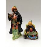 Royal Doulton, two figures: Blue Beard HN2105 together with 'Abdullah' HN2104 , Abdullah good