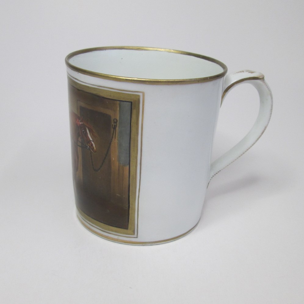 A Chamberlain Worcester tankard painted with Captain by the Lincolnshire Dumpling, c.1820, size 10cm - Image 3 of 4