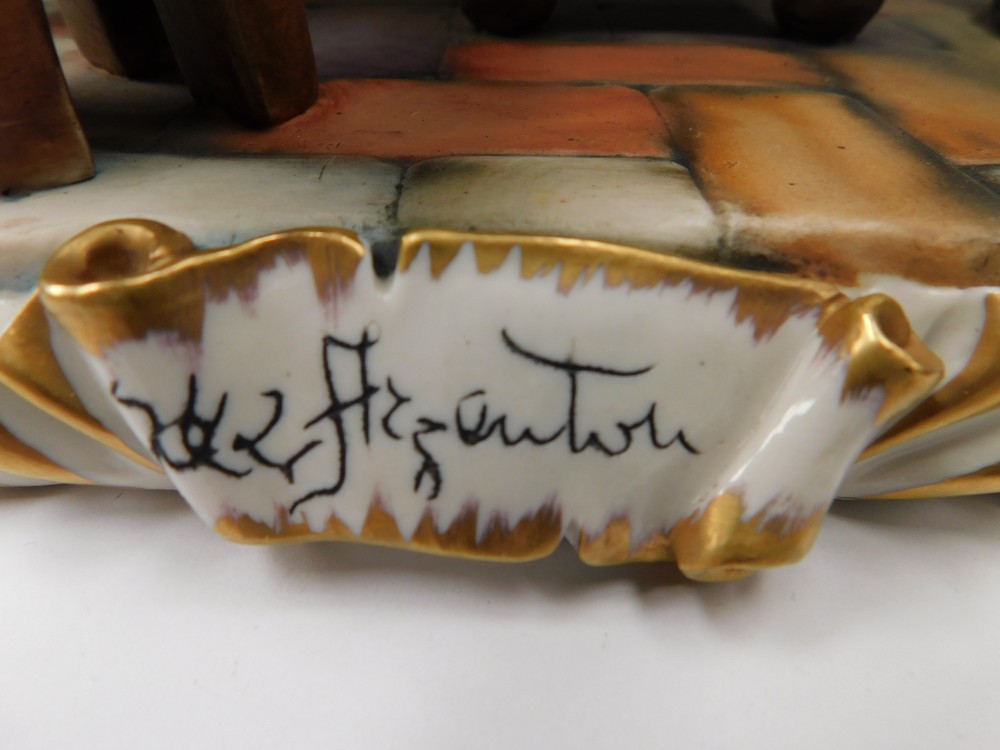 A large Capodimonte erotic doctor and patient scene signed to base with blue crown mark , thumb - Image 5 of 6