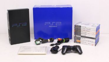 Playstation: A boxed Sony Playstation 2 console; together with a collection of games, including: