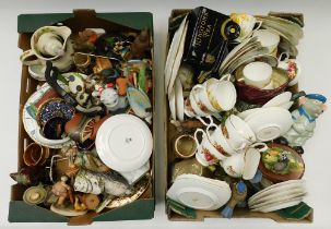 A collection of mixed 20th Century China and ceramics. some with minor chipping & wear, 2 boxes