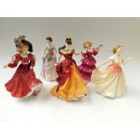 Royal Doulton - A collection of 5 lady figurines, Deborah, Patricia, Jessica, Belle and Jennifer,