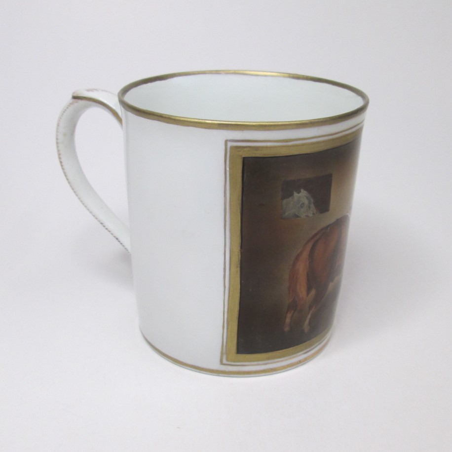 A Chamberlain Worcester tankard painted with Captain by the Lincolnshire Dumpling, c.1820, size 10cm - Image 2 of 4