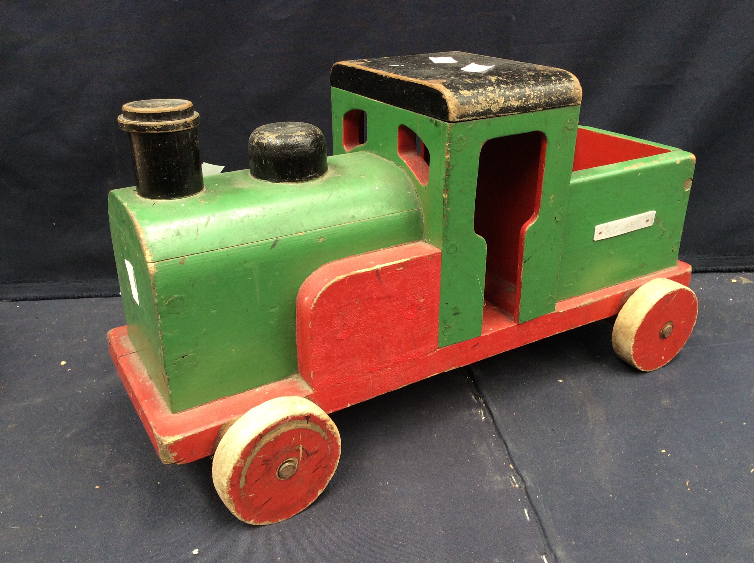 A collection of vintage road maps and a child's wooden train. - Image 2 of 3