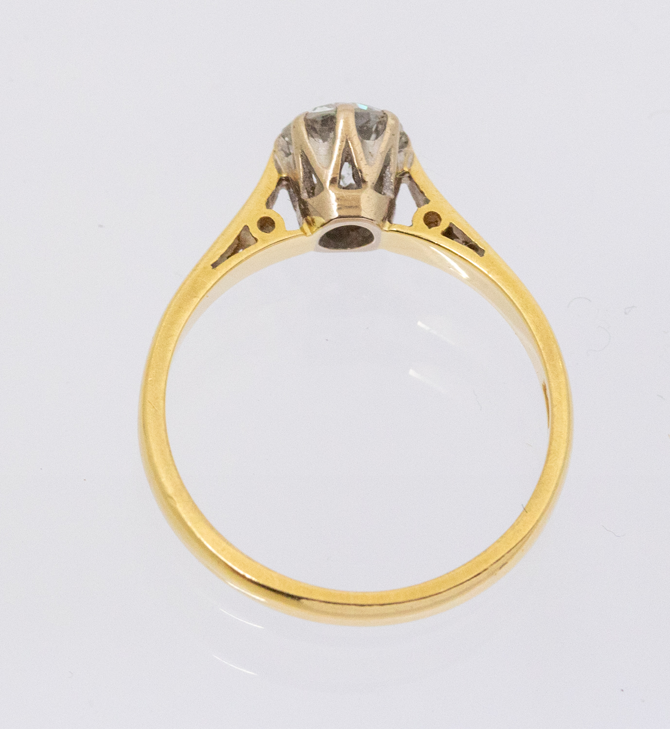 A diamond and 18ct gold solitaire ring, comprising a round brilliant cut diamond weighing approx - Image 2 of 2