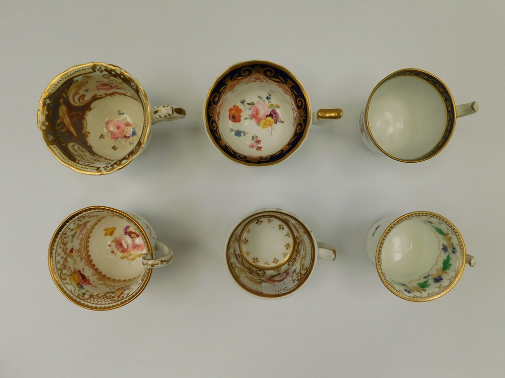 Six 18th century English tea and coffee cups, including Graingers, Factory A Circa 18th century - Image 2 of 2