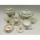 Royal Crown Derby - A ''Posies'' Tea Service including cups, saucers, teapot, plates, coffee pot