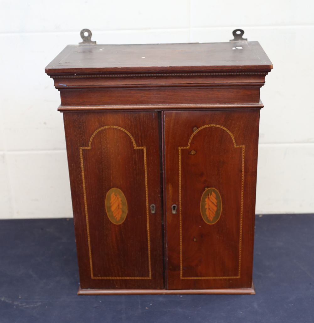 Edwardian inlaid smoker's cabinet