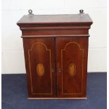 Edwardian inlaid smoker's cabinet