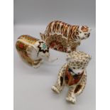 A collection of three Royal Crown Derby paperweights, all boxed to include Bengal Tiger, Elephant