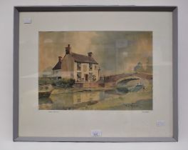 R H Thorne (20th century) 'Cross Keys Inn, Penkridge', watercolour, signed lower right, dated (19)