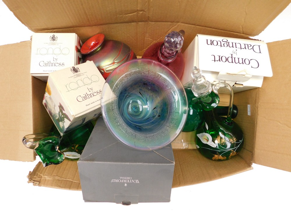 A boxed Waterford crystal clock, Caithness and Maltese glass, etc. (Q) maltese vase chipped - Image 2 of 5