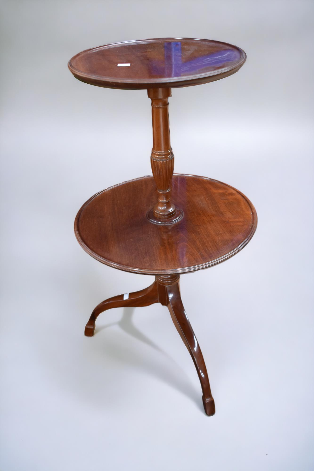 A George III mahogany hall cupboard on stand, two front opening doors to reveal shelf and storage - Image 2 of 3