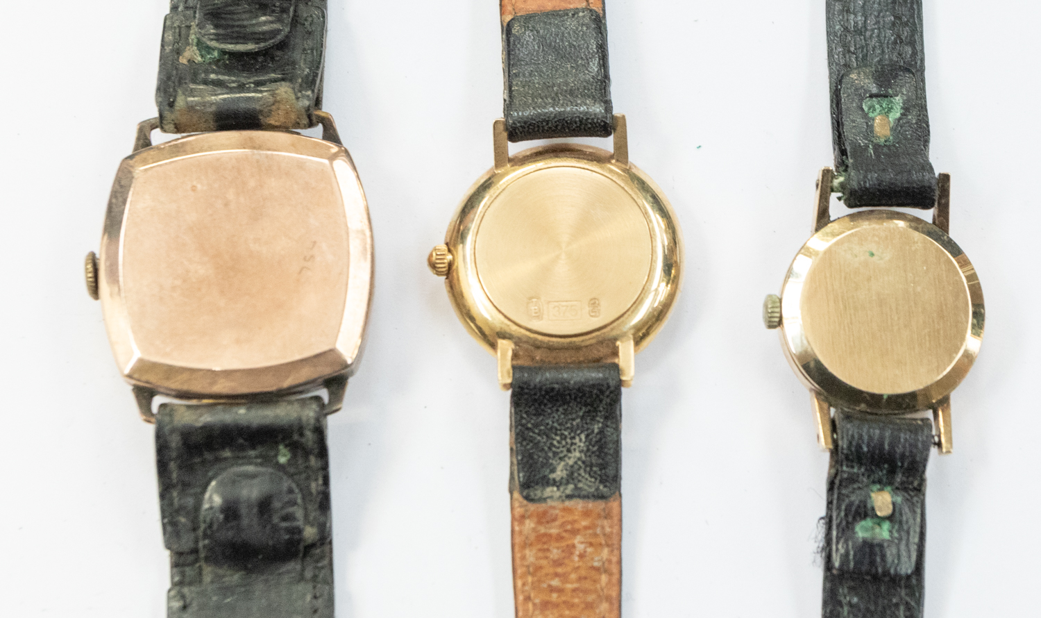 Two ladies wristwatches including a gold cased omega, (glass cracked) together with a 9ct gold H - Image 2 of 2