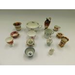 Mixed lot of porcelain. Including. Royal crown Derby, Dresden, Bloor Derby Coalport. Late 19th/