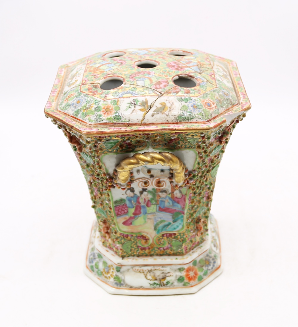 A late 19th century Chinese urn and cover, famille verte with figural and floral design. Unmarked, - Image 4 of 9
