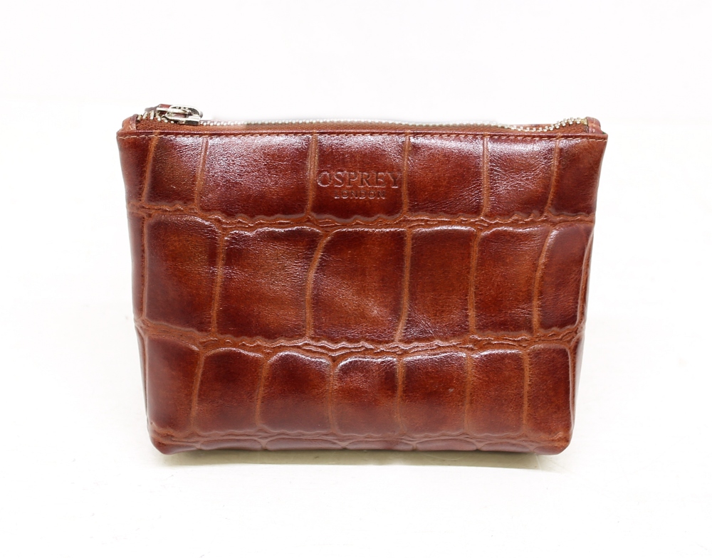 An Osprey of London leather make-up bag, useful as a purse, for small documents or even a mobile. - Image 2 of 5