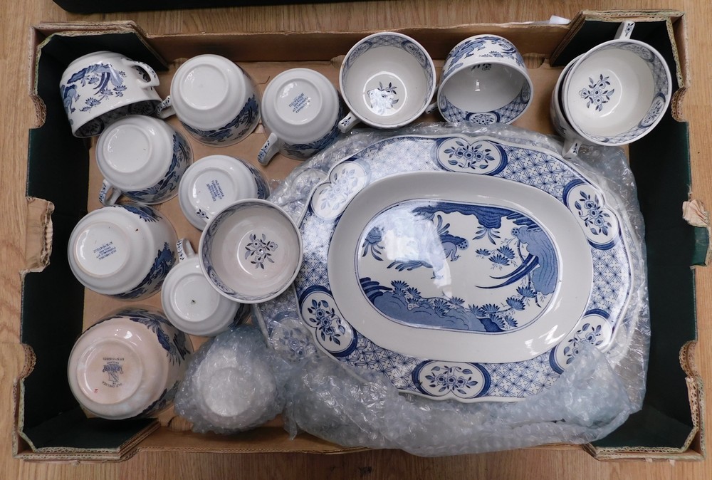 Old Chelsea blue and white tea/coffee and dinner service along with other china wares and glass - Image 4 of 5