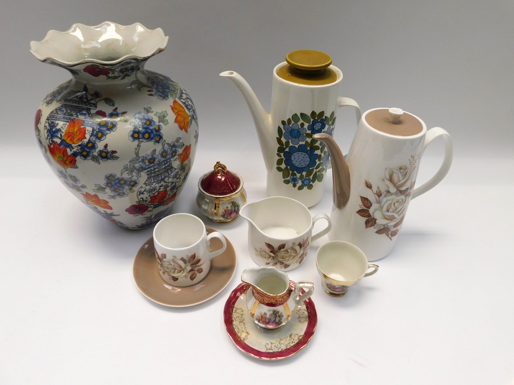 A mixed collection of mid to late 20th Century china and ceramics to include Poole, retro coffee