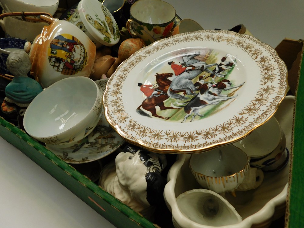 A mixed collection of 20th Century china and ceramics including figures, wall plaques, tea wares and - Image 2 of 2