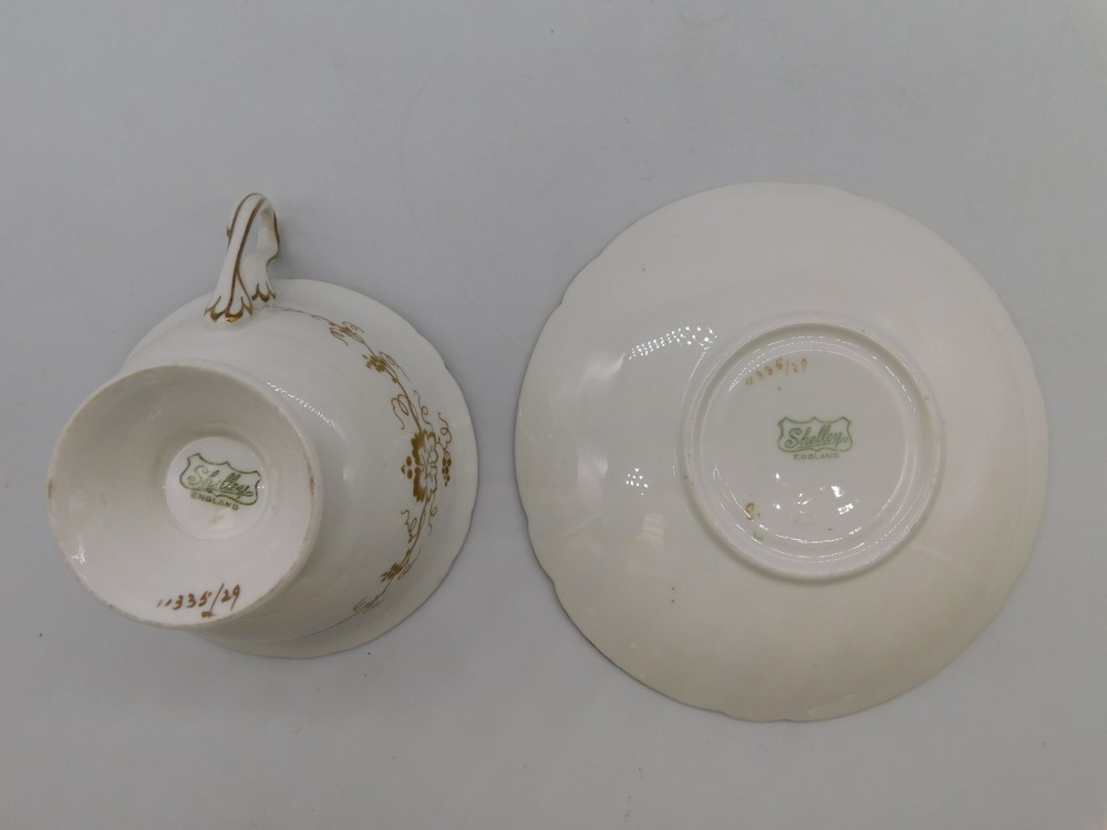 2 Shelley Cups & Saucers c1930's , together with another Shelley cup & saucer c1920 , usual - Image 3 of 3