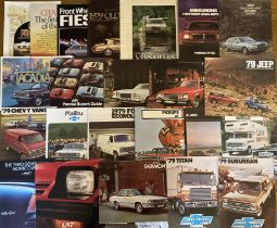 Motoring Interest: A collection of assorted vintage car brochures to include: mostly American