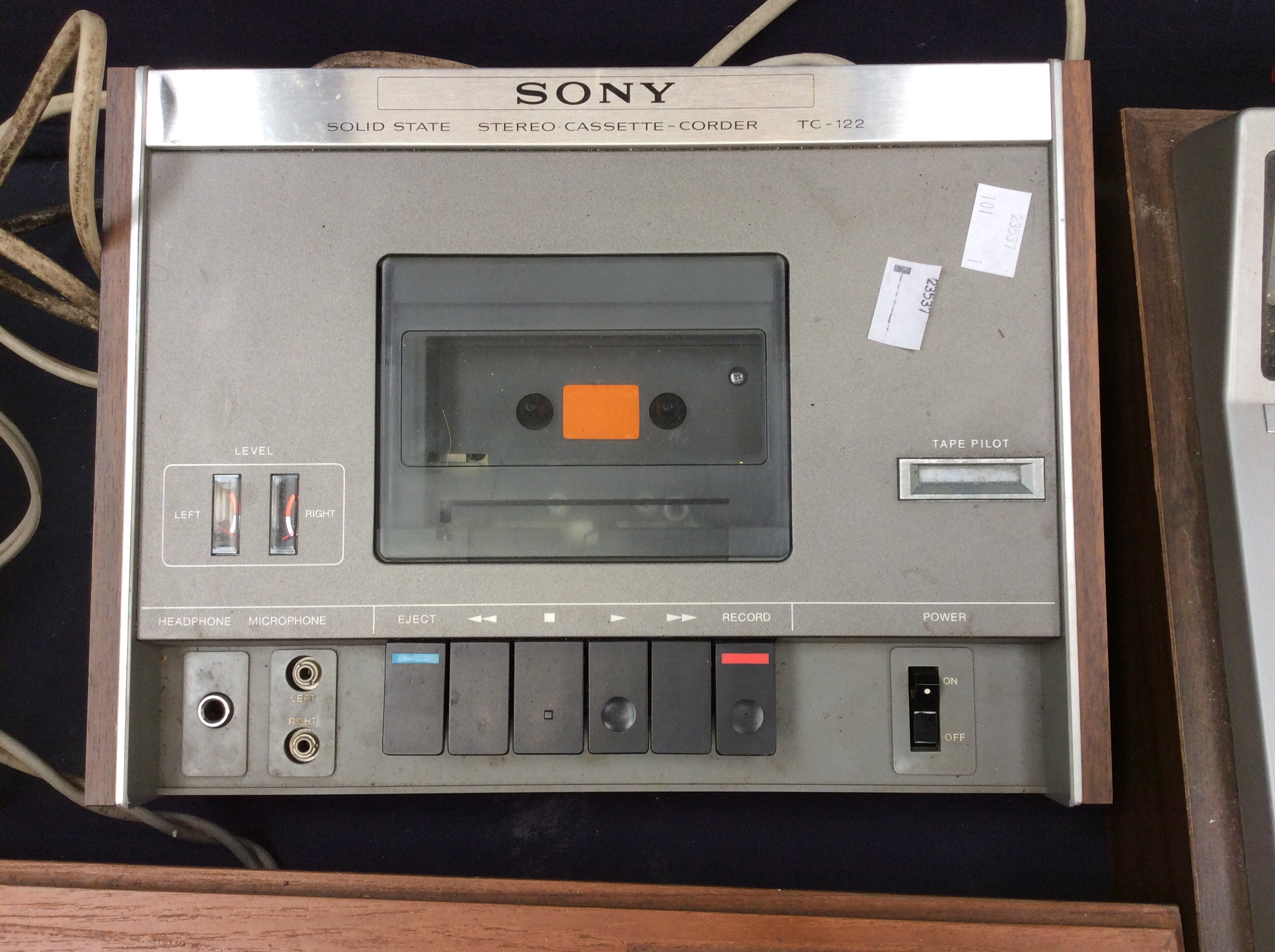 A vintage Super Mario game Nintendo Donkey Kong along with Sony tape decs and record player. - Image 3 of 4