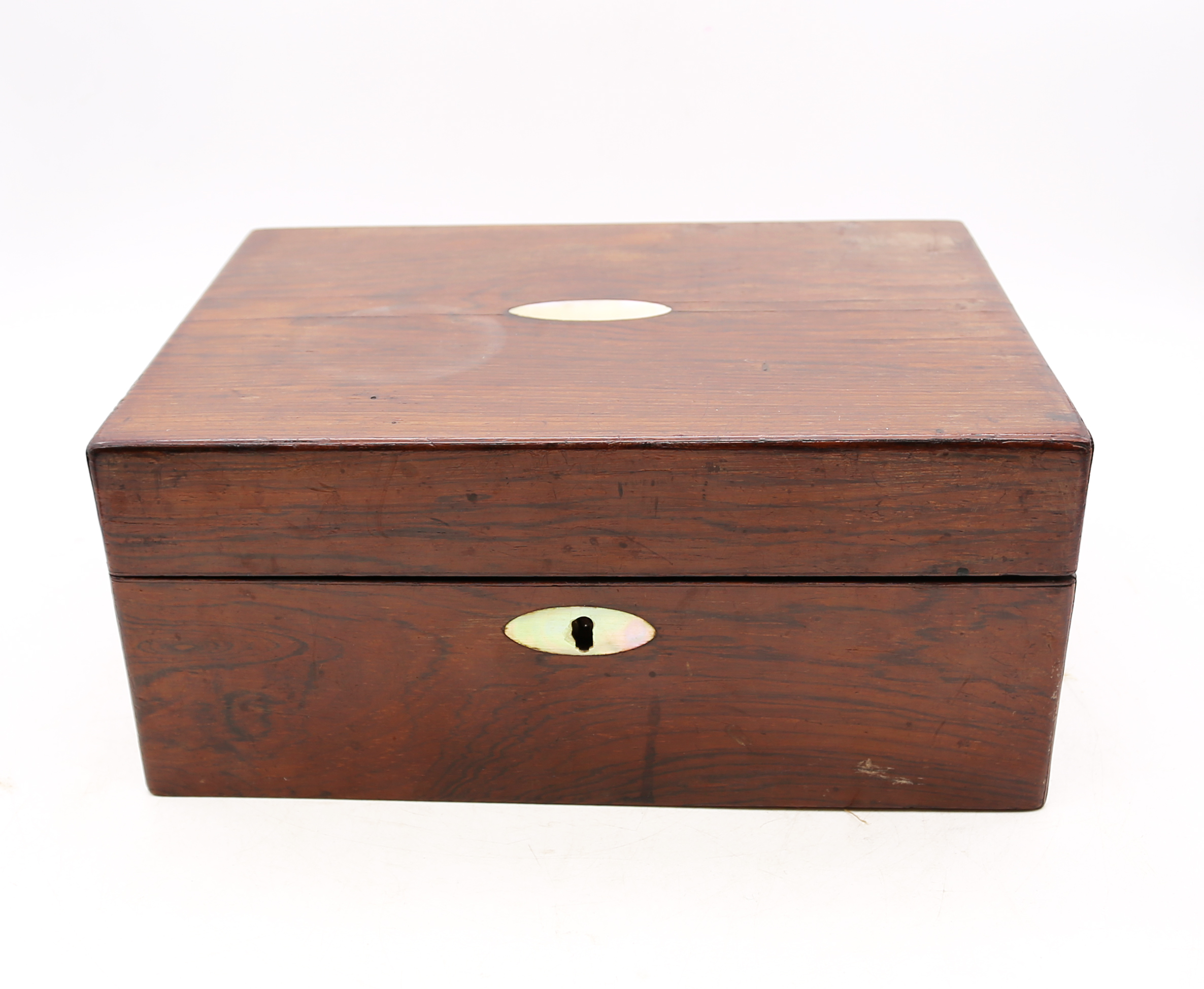 Two 19th Century mahogany trinket boxes. - Bild 4 aus 5