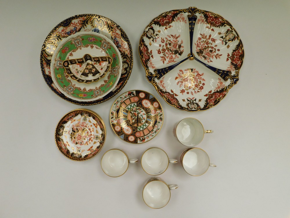 Four Royal Crown Derby Old Imari cups and saucers, a pin dish, a cup and saucer, 3 plates and a - Image 2 of 2