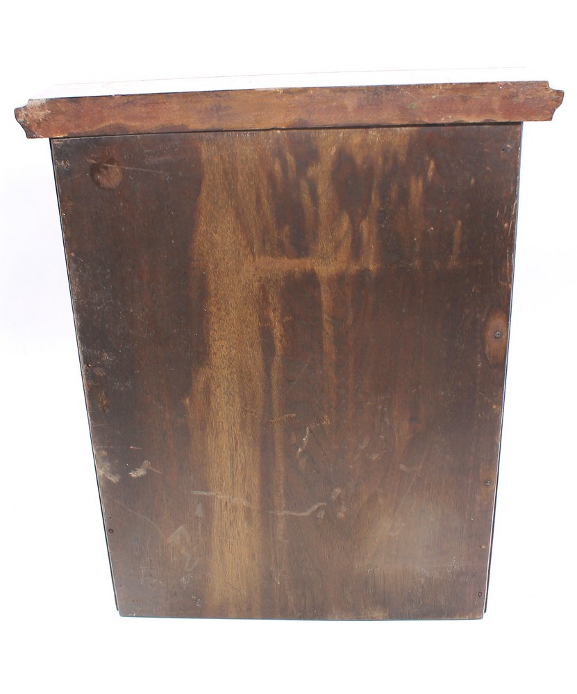 Oak late 19th century early 20th century tobacco cupboard with carved front. - Bild 3 aus 3