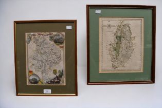 Two 19th Century maps of Nottinghamshire and Huntingdon.