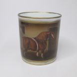 A Chamberlain Worcester tankard painted with Captain by the Lincolnshire Dumpling, c.1820, size 10cm