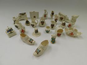 A collection of mixed factory crested ware, to include a 1924 Wembley British Empire Exhibition, a