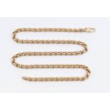 A 9ct gold belcher link chain, width approx 4mm, length approx 46cm, weight approx 35.9gms