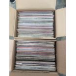 Two boxes of mixed LPs.