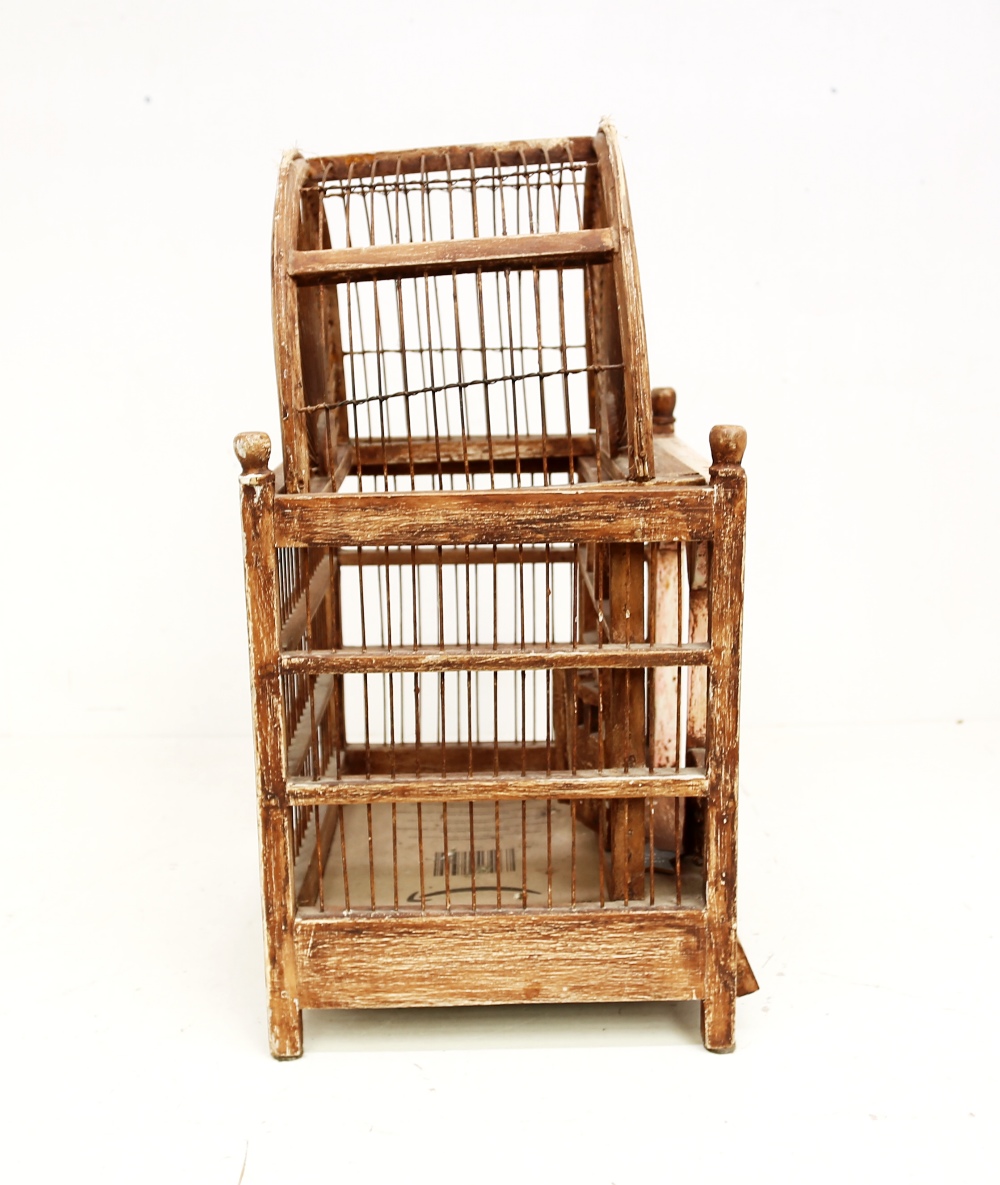 An early to mid 20th Century wooden French bird cage. - Image 4 of 5